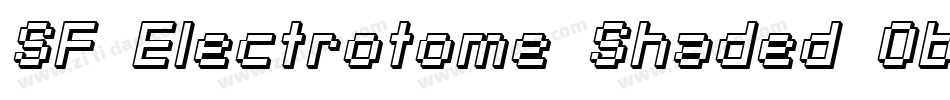 SF Electrotome Shaded Oblique字体转换